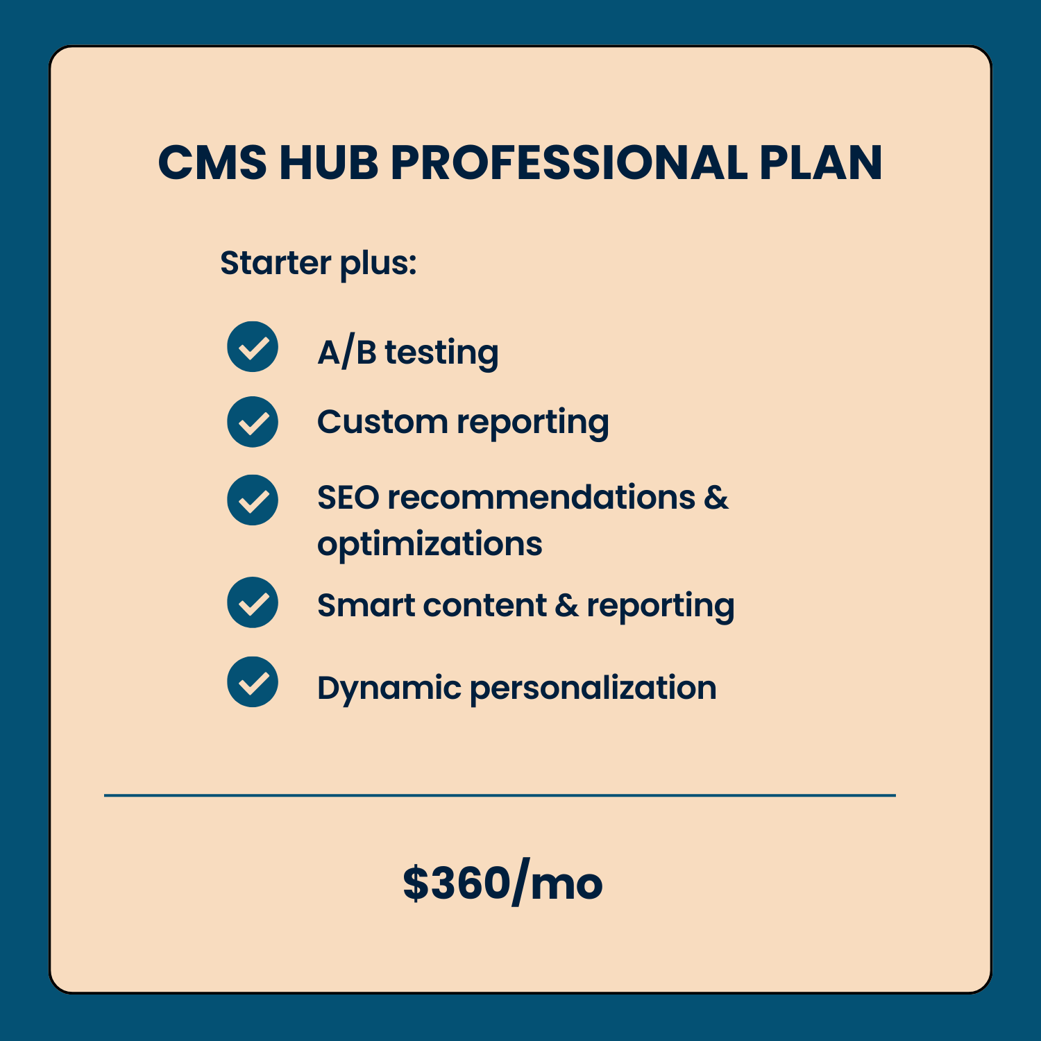 CMS Hub professional PLAN