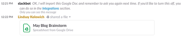 Slackbot conversation